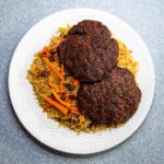 Kabuli Rice with Chapli Kabob